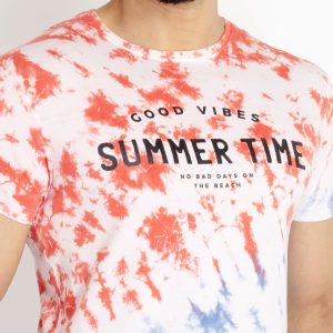 Status Quo Mens Tie Dye Round Neck T-Shirt