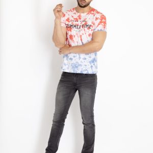 Status Quo Mens Tie Dye Round Neck T-Shirt