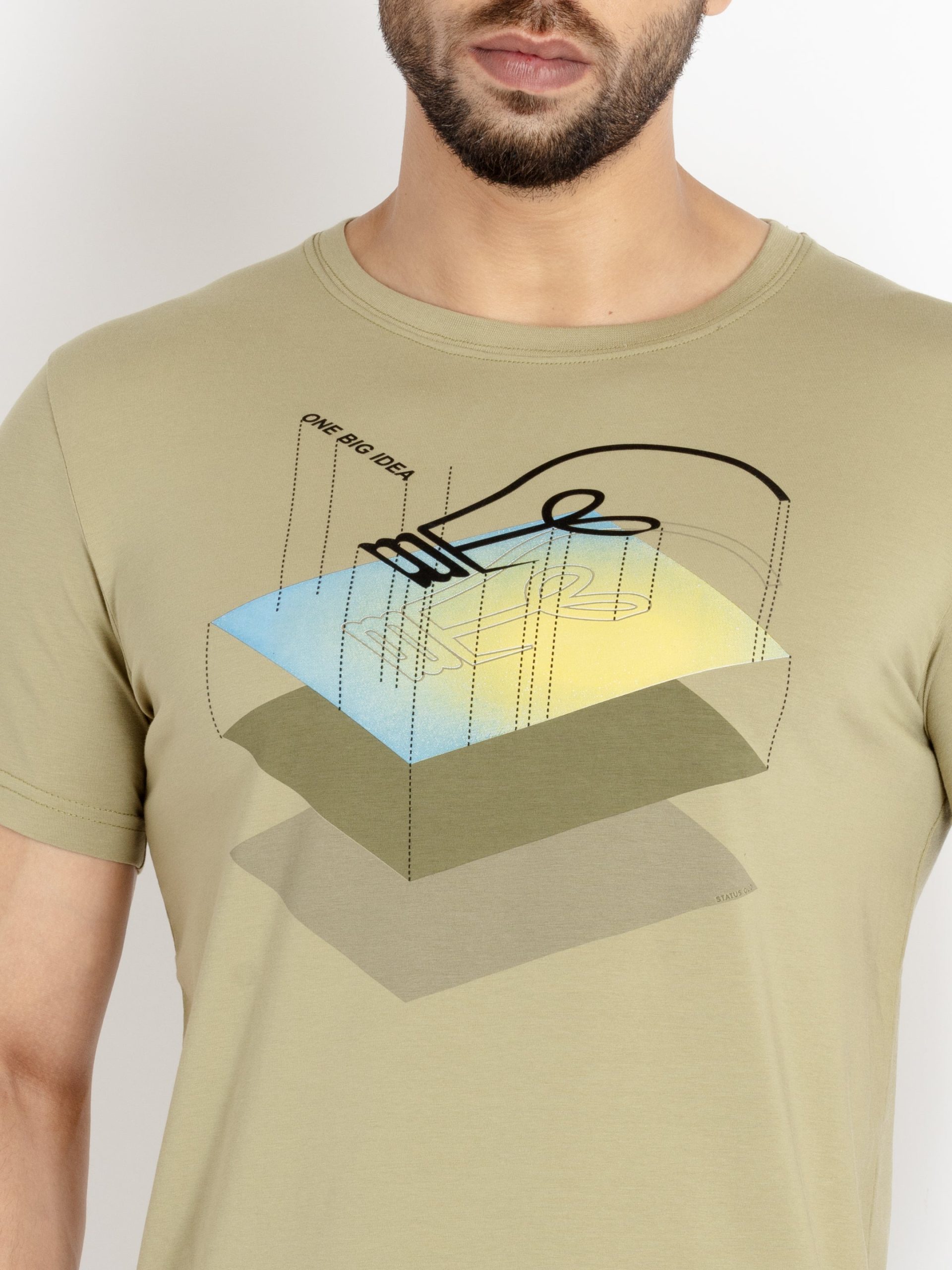 Status Quo Mens Printed Round Neck T-Shirt
