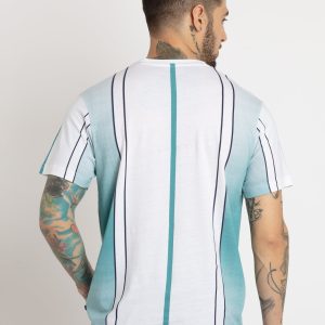 Status Quo Mens Striped Round Neck Tshirt