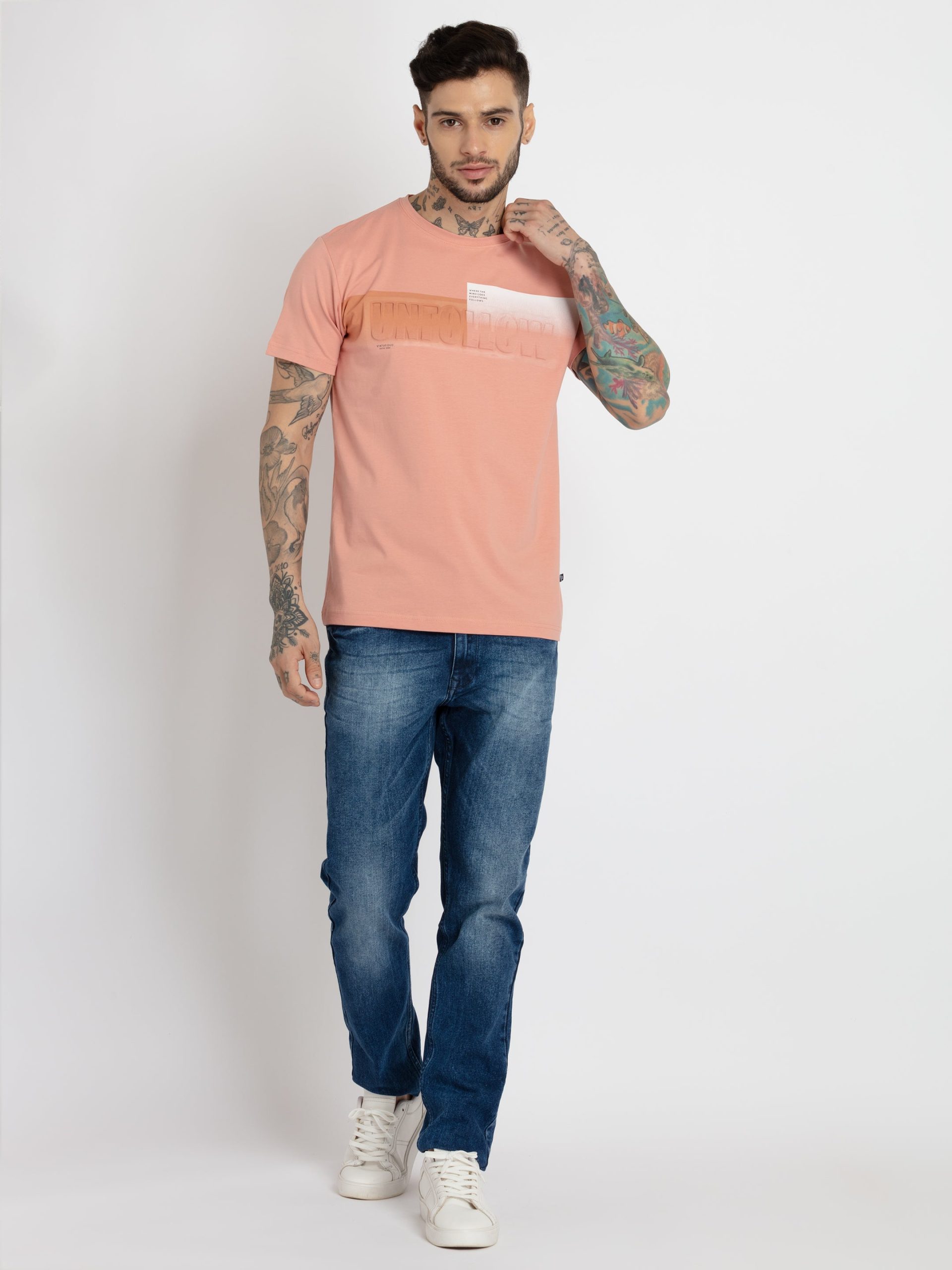 Status Quo Mens All Over Printed Round Neck T-Shirt