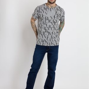 Status Quo Mens All Over Printed Round Neck T-Shirt