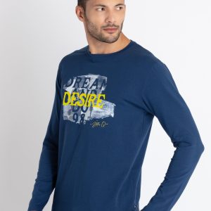 Mens Printed Round Neck T-Shirt