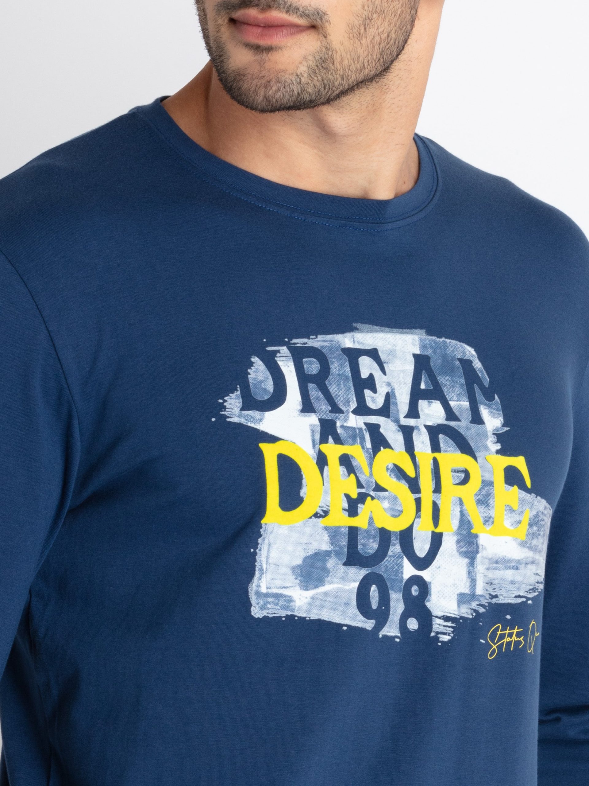 Mens Printed Round Neck T-Shirt