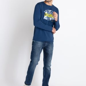 Mens Printed Round Neck T-Shirt