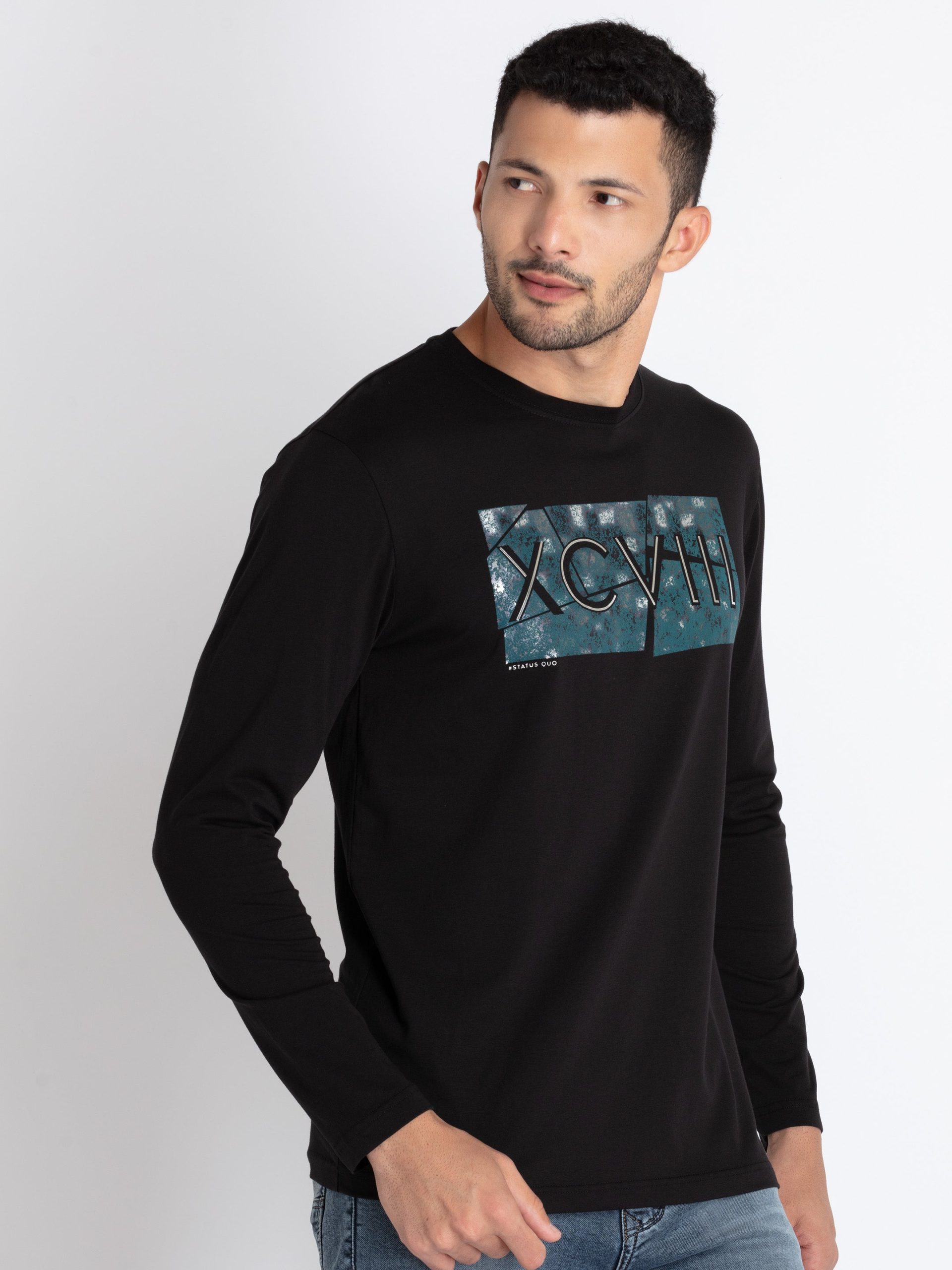 Mens Printed Round Neck T-Shirt