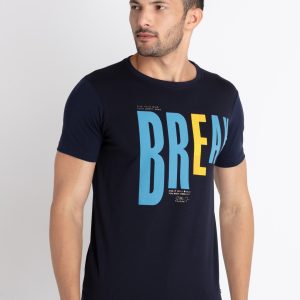 Mens Printed Round Neck T-Shirt