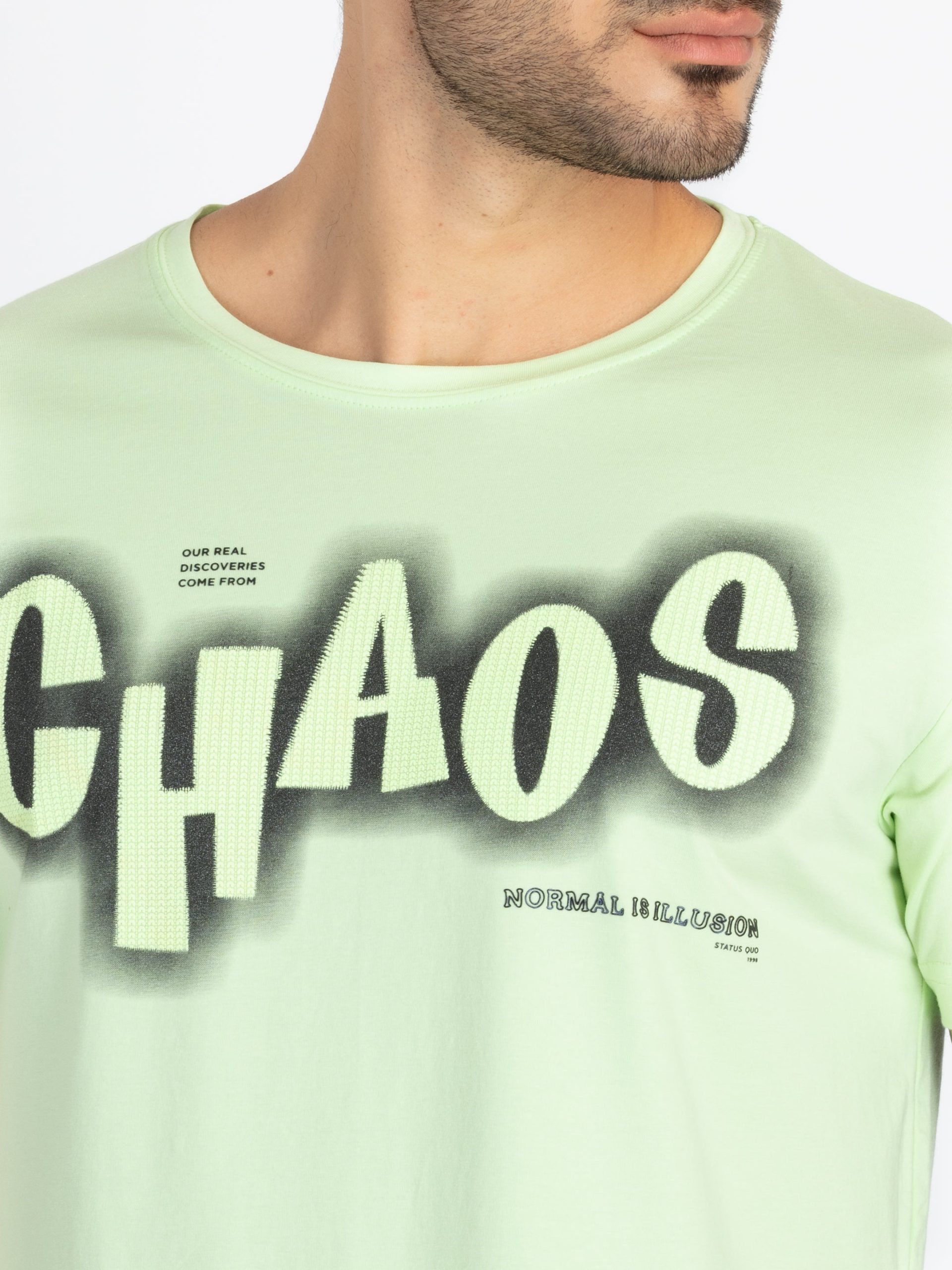 Mens Printed Round Neck T-Shirt