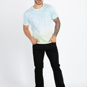 Mens All Over Printed Round Neck T-Shirt