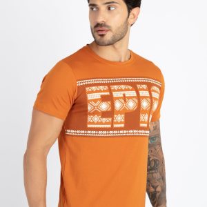 Mens Printed Round Neck T-Shirt