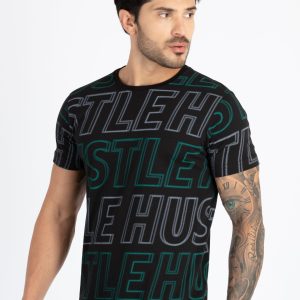 Mens All Over Printed Round Neck T-Shirt