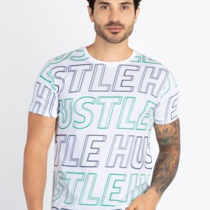Mens All Over Printed Round Neck T-Shirt