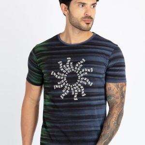 Mens All Over Printed Round Neck T-Shirt