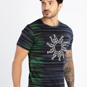 Mens All Over Printed Round Neck T-Shirt