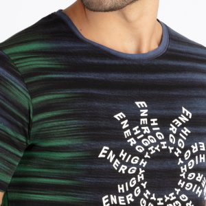 Mens All Over Printed Round Neck T-Shirt