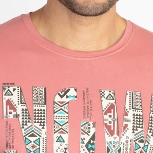 Mens Printed Round Neck T-Shirt