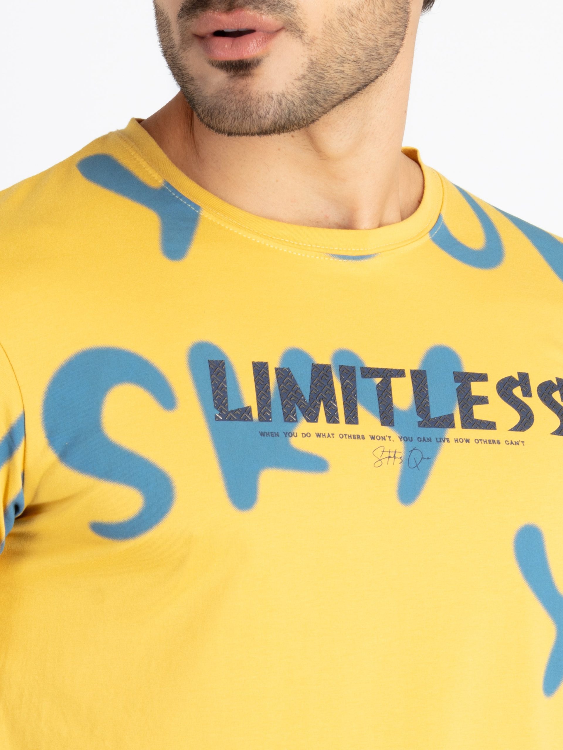 Mens Printed Round Neck T-Shirt