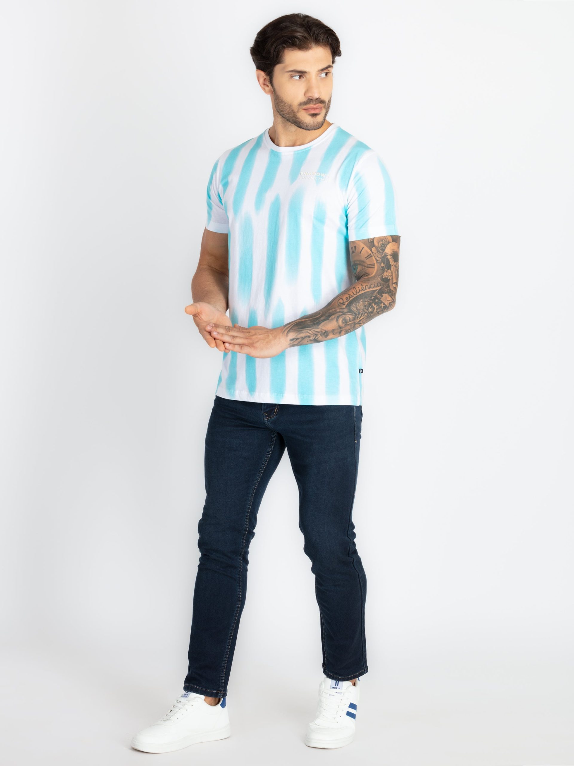 Mens All Over Printed Round Neck T-Shirt