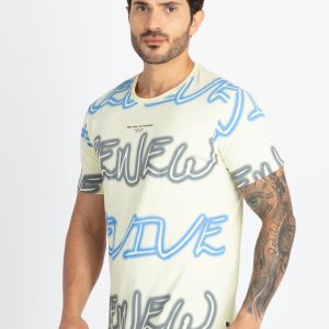 Mens Printed Round Neck T-Shirt