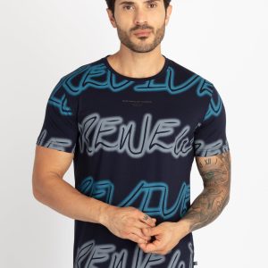 Mens Printed Round Neck T-Shirt