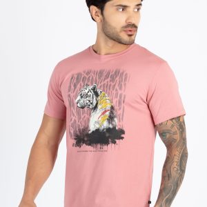 Mens Printed Round Neck T-Shirt