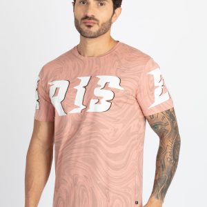 Mens All Over Printed Round Neck T-Shirt