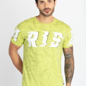 Mens All Over Printed Round Neck T-Shirt