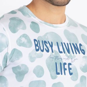 Mens All Over Printed Round Neck T-Shirt