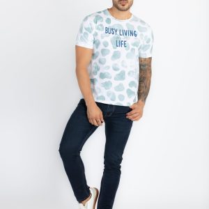 Mens All Over Printed Round Neck T-Shirt