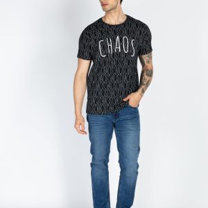 Mens All Over Printed Round Neck T-Shirt