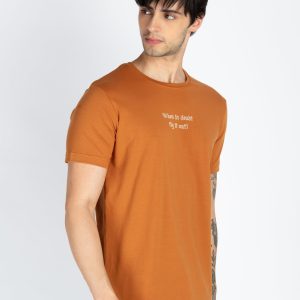 Mens Front & Back Print Round Neck T-Shirt