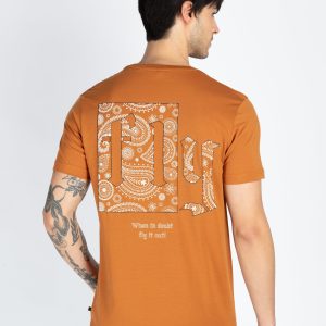 Mens Front & Back Print Round Neck T-Shirt