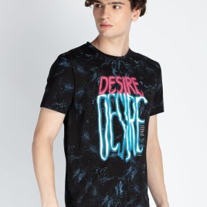 Mens All Over Printed Round Neck T-Shirt