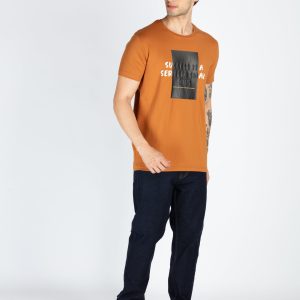 Mens Printed Round Neck T-Shirt