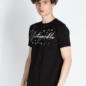 Mens Front & Back Printed Round Neck T-Shirt