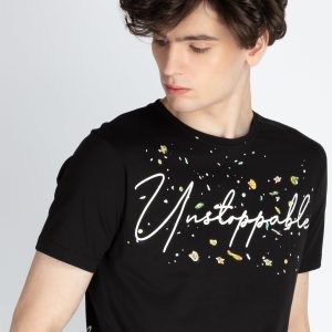 Mens Front & Back Printed Round Neck T-Shirt