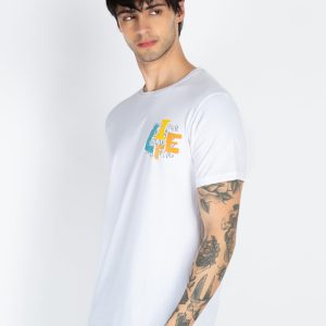 Mens Front & Back Printed Round Neck T-Shirt