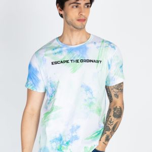Mens All Over Printed Round Neck T-Shirt