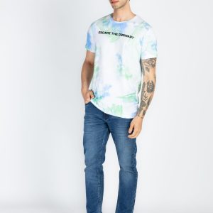 Mens All Over Printed Round Neck T-Shirt