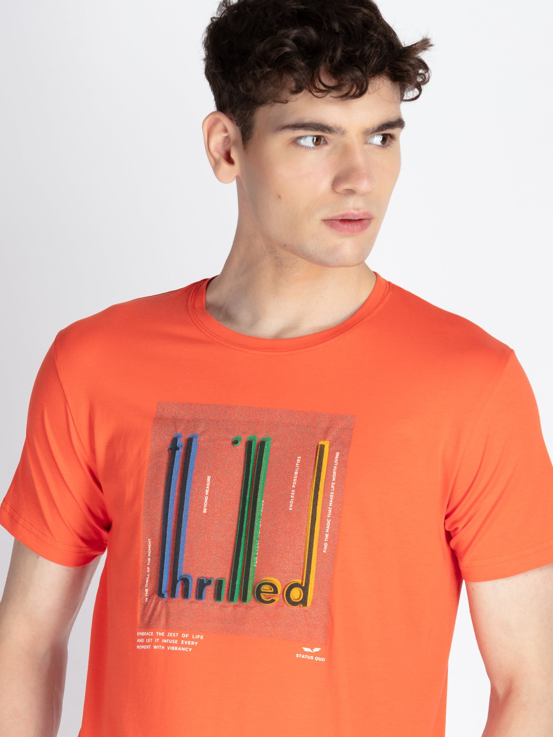 Mens Printed Round Neck T-Shirt