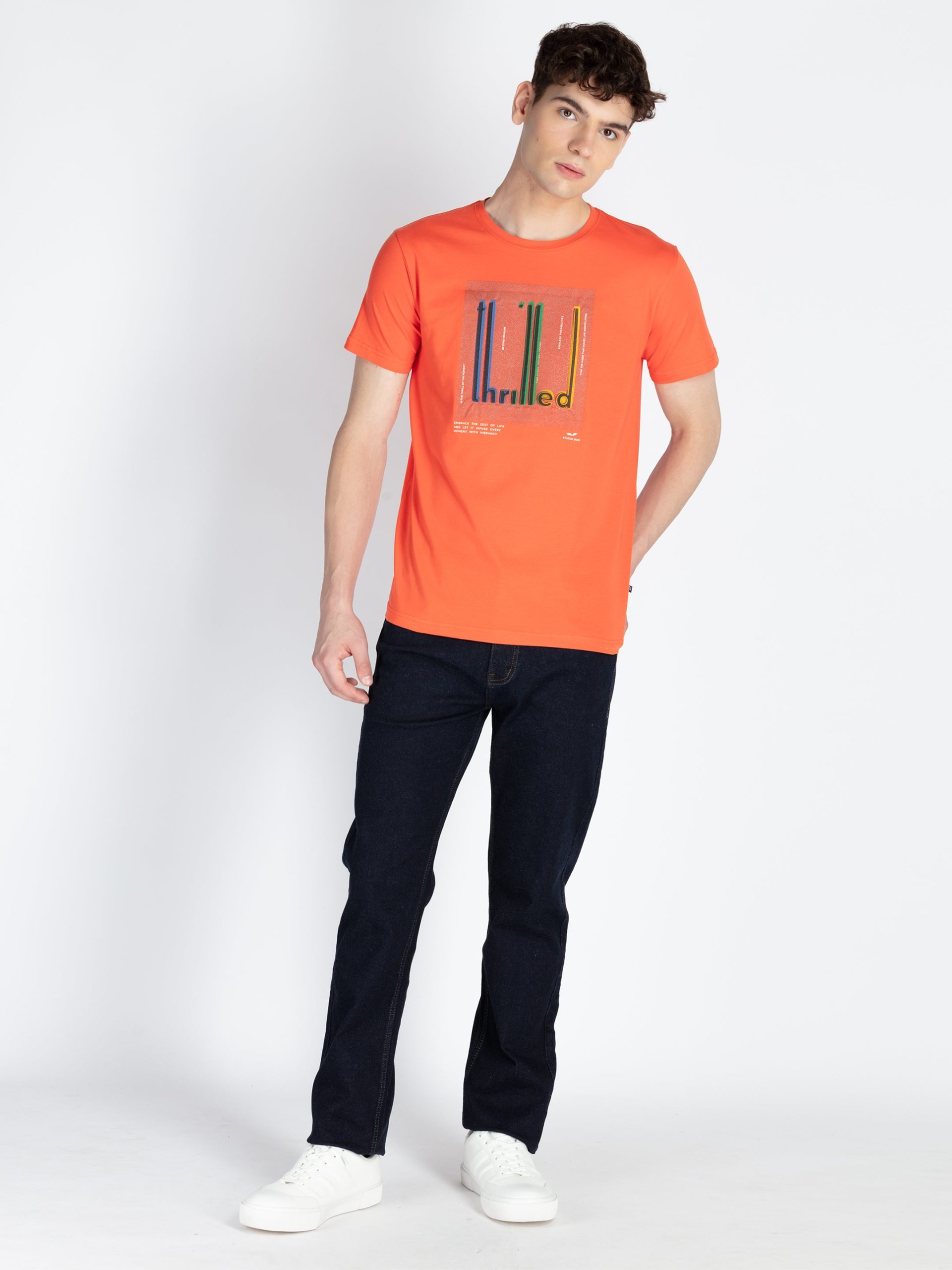 Mens Printed Round Neck T-Shirt
