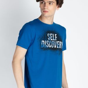 Mens Front Printed Round Neck T-Shirt