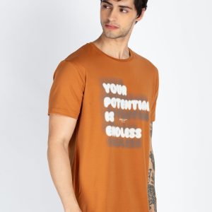 Mens Printed Round Neck T-Shirt