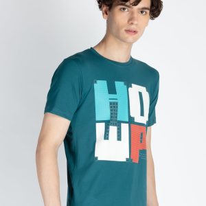 Mens Front Printed Round Neck T-Shirt