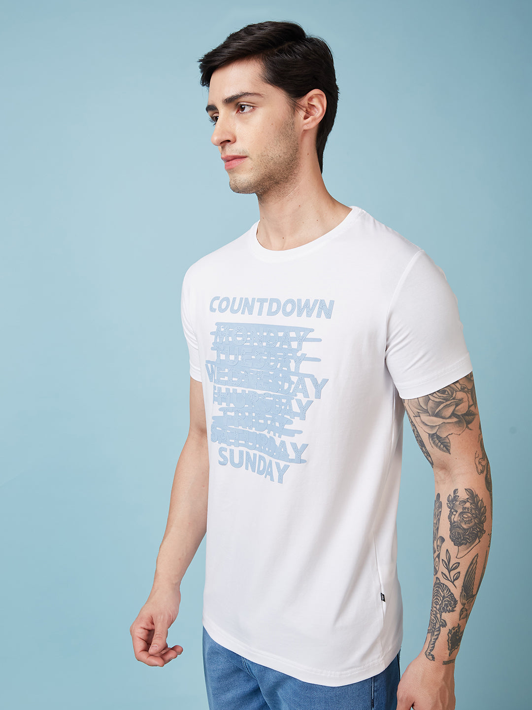 Status Quo Men'S Printed Regular Fit Tshirts