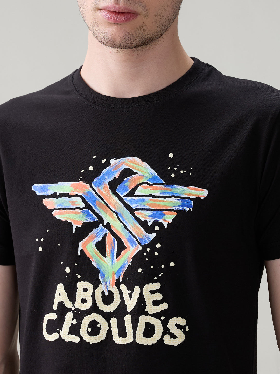 Status Quo Men'S Cotton Half Sleeves T-Shirt With Bold Graphic & Typography Print