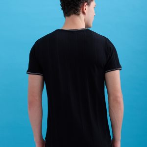 Status Quo Men'S Solid Round Neck Half Sleeves Regular Fit Tshirt