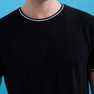 Status Quo Men'S Solid Round Neck Half Sleeves Regular Fit Tshirt