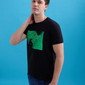 Status Quo Men'S Graphic Printed Round Neck Half Sleeves Regular Fit Tshirt