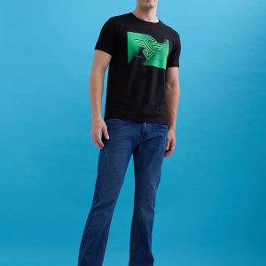 Status Quo Men'S Graphic Printed Round Neck Half Sleeves Regular Fit Tshirt